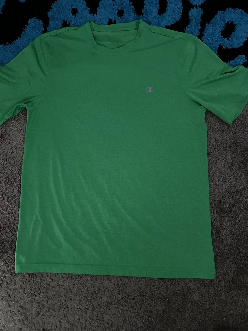 Champion Men's Green Short-Sleeve Athletic Crewneck Tee